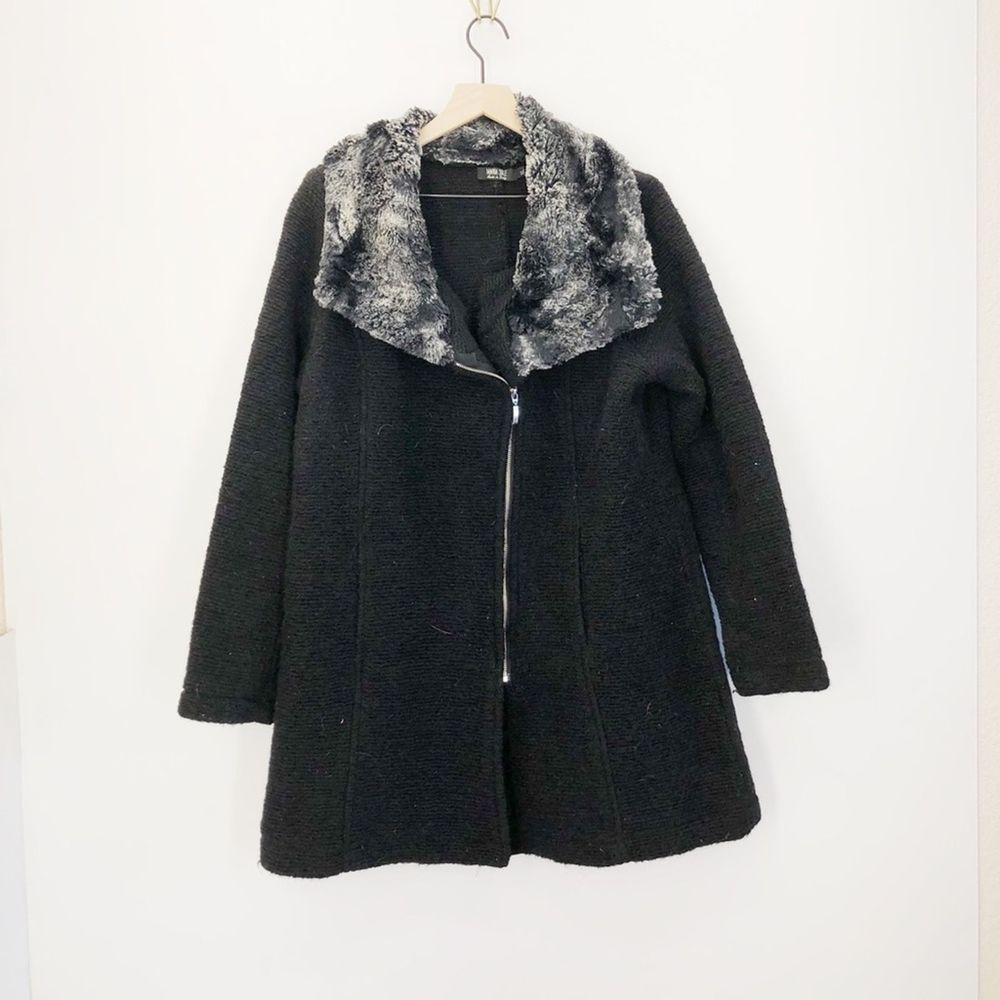 Maria Sole Faux Fur Sweater Coat